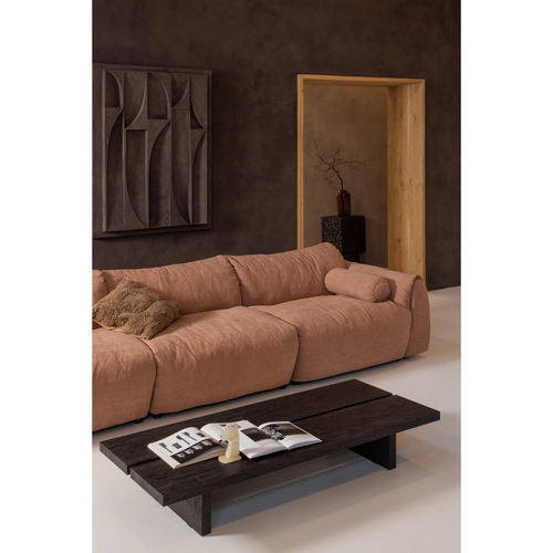 WOOOD 3-zits bank Baggy - Geweven Chenille - Oud Roze - 81x309x101