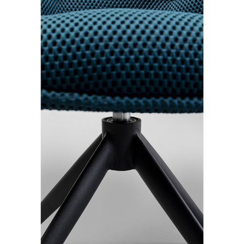 Kare Design Draaistoel met armleuningen Carlito Mesh blauw