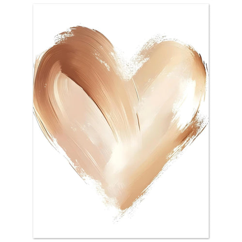 Artfulprints  Warm bruin hart   poster 30x40 cm - vtwonen shop