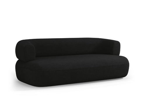Micadoni Bank Jenny 3-zits, boucle, zwart - 90x178x73cm