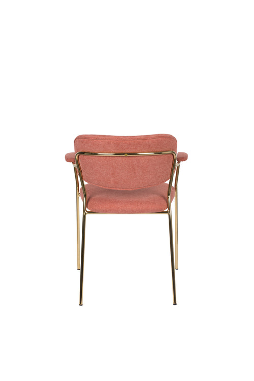 Housecraft Living Jolien Eetkamerstoelen armleuning Goud/Roze - Set van 2 - vtwonen shop