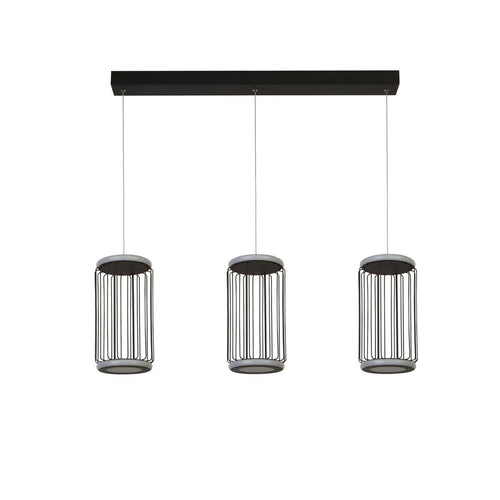 Circolo Plafondhanger met led-balk met 3 lampen, zwart metaal