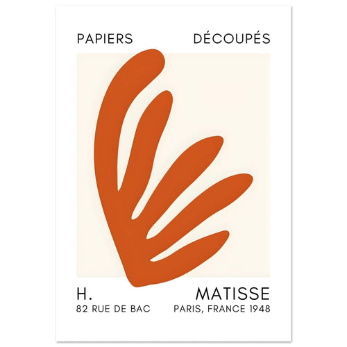 Artfulprints Poster Matisse – Aquatic impression orange   - A4 21x29.7 cm - Oranje