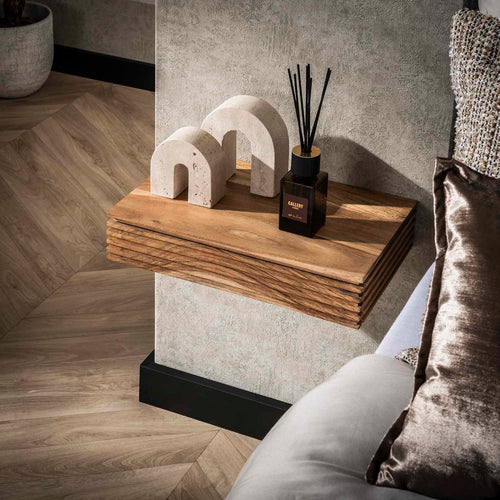 Giga Meubel Nachtkastje Layer L - Naturel - Set van 2 - 40x25x8cm - vtwonen shop