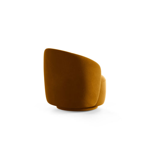 Cosmopolitan Design - Draaistoel Savona flueel geel - 72.5x69x70.5cm