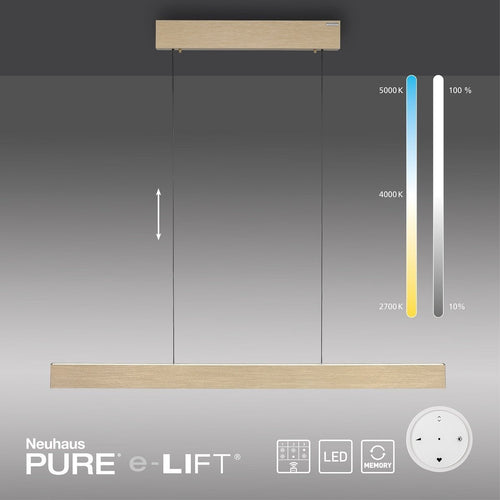 Neuhaus PURE hanglamp e-Lift - 2 lichts - 120  x 240   cm - goud