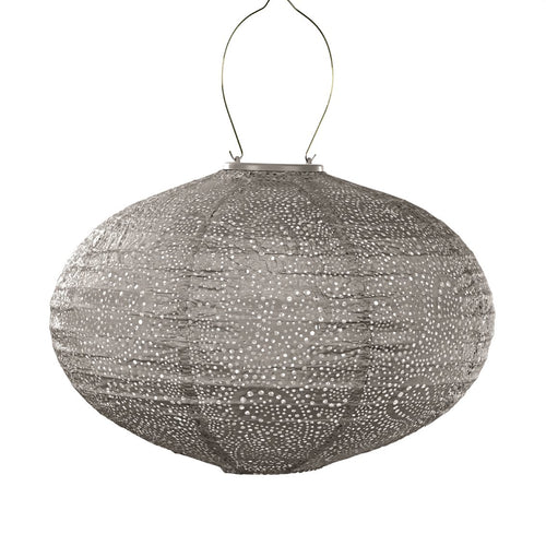 Lumiz solar lampion - paisley oval - 40 cm - taupe