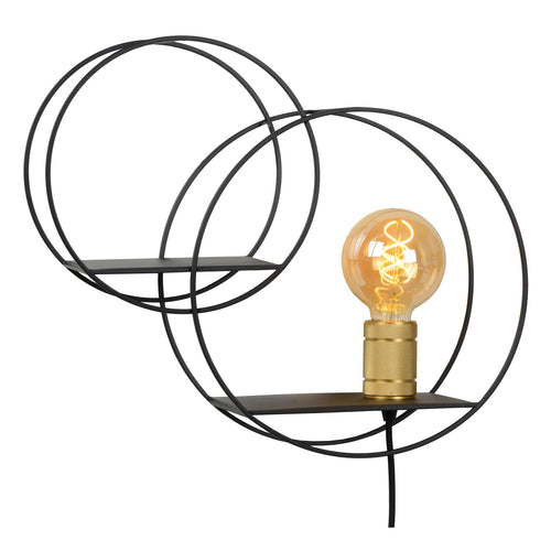 Lucide wandlamp CIRCLE - 1xE27 - Zwart - vtwonen shop