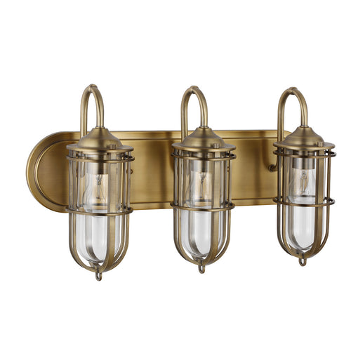 Urban Restoration Feiss 3-lichts wandlamp donker antiek messing IP44