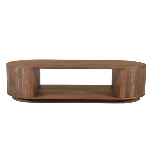 DÉJA Living Salontafel Ashley - Ovaal Donkerbruin Hout - 140x60x35cm