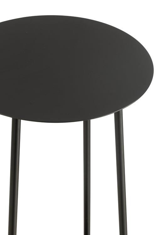 J-Line bloemenstaander Twee - metaal - zwart