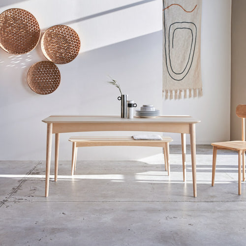 Tikamoon Josef - Tafel van massief olijfessenhout voor 4/6 personen. - Naturel - vtwonen shop