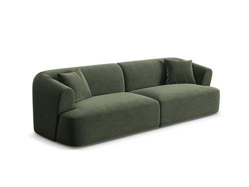Cosmopolitan Design Modulaire bank Campi 4-zits, flueel groente - 90x255x70cm