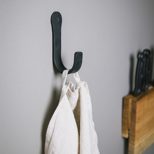 Brût Homeware | Kapstokhaak rond | Set van 4 | Wandhaak | Zwart