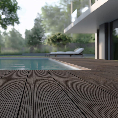 Home Deluxe - WPC terrasplanken complete set (incl. onderstructuur) SAMANA | kleur: donkerbruin, afmeting: 20 m² - vtwonen shop