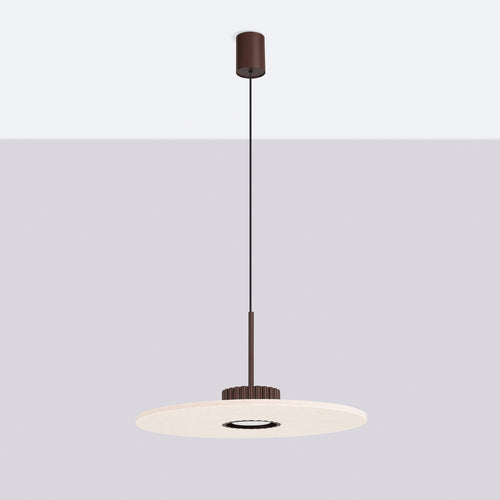 Sollux Lighting Hanglamp OVO 1 brązowa/beżowa filc Gx53 - 40x40x125cm