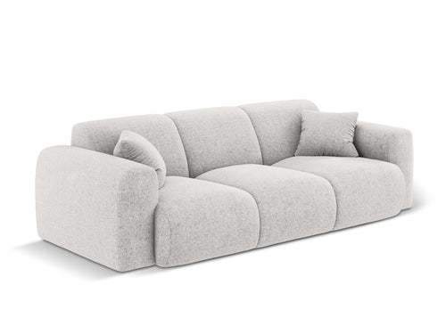 Cosmopolitan Design Bank Nolio 3-zits, chenille, lichtgrijs - 95x235x72cm
