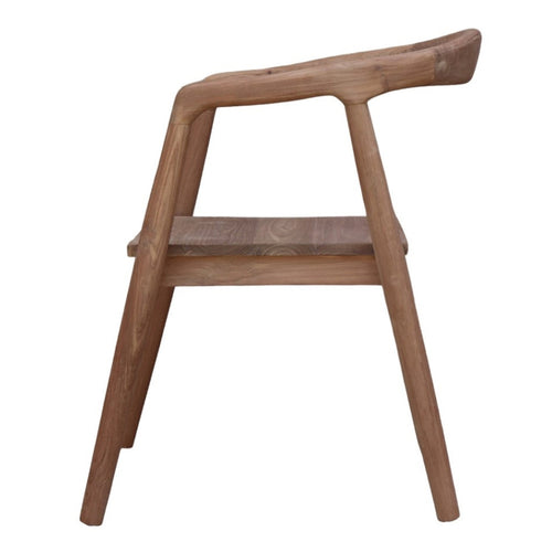 DÉJA Living Tuinstoel Lennox - Naturel Teakhout - Zithoogte 43cm - Set van 2 - vtwonen shop