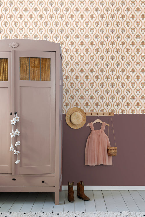 ESTAhome behang vintage bloemen bruin en beige - 50 x 900 cm - 131738