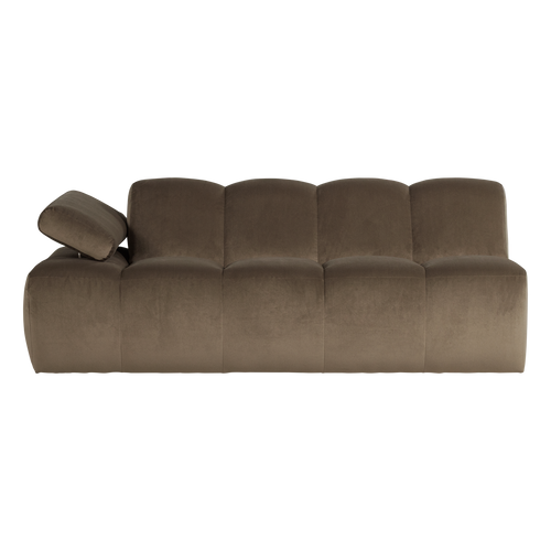 WOOOD 2-zits bank arm links Mojo - Velvet - Taupe - 74x204x97