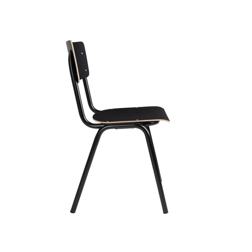 Zuiver Back To School HPL Eetkamerstoelen  Zwart - Set van 4 - vtwonen shop