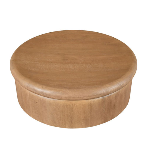 DÉJA Living Salontafel Rota - Rond Naturel Mangohout - 90x90x31cm - vtwonen shop
