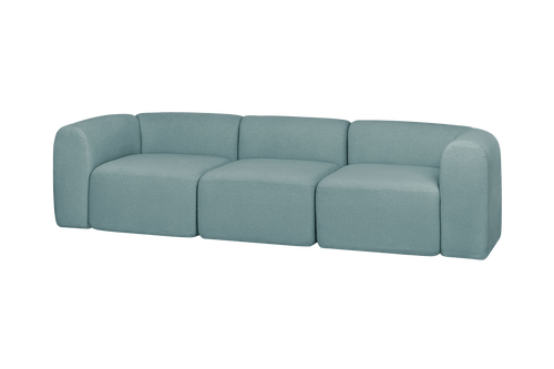 noo.ma Flom 3-zits bank Pastel Blue - soft zitcomfort, 262x96,5x68 cm