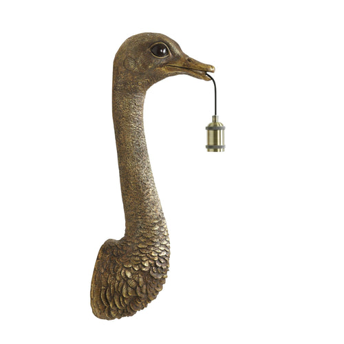 Light & Living wandlamp Ostrich - brons - 25x19x72cm - vtwonen shop