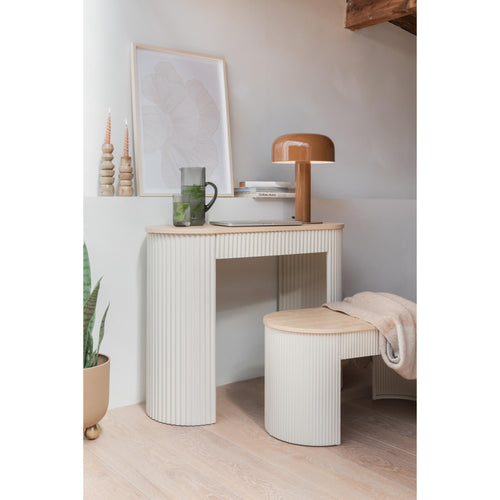 Leitmotiv side table Estriado - grijs - 100x40x76.5cm