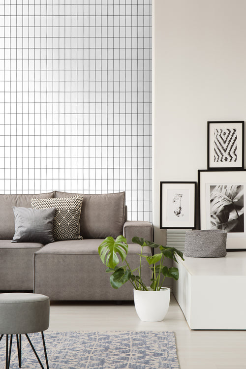 Walls4You behang ruiten zwart wit - 53 cm x 10.05 m - 935312 - vtwonen shop