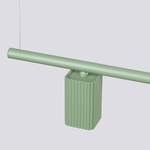 Sollux Lighting Kroonluchter RAYO 4 saliegroen - 122x6x208cm