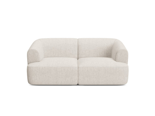Cosmopolitan Design Modulaire bank Campi 2-zits, structurele stof lichtbeige - 90x180x70cm