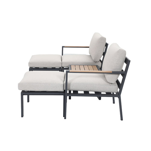 Garden Impressions loungeset Cinto donker grijs balkon 5-delig - vtwonen shop