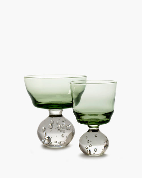 Serax glas op voet S groen Eternal snow - vtwonen shop