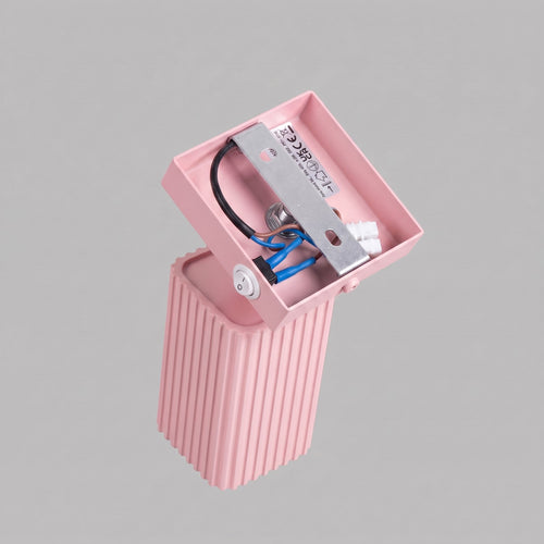 Sollux Lighting Wandlamp RAYO roze met schakelaar - 8x16x16cm