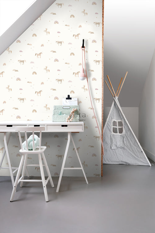 ESTAhome behang unicorns beige - 50 x 900 cm - 139539