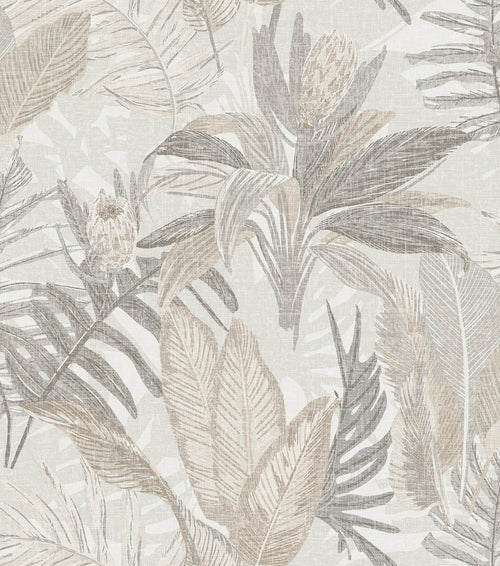 Sanders & Sanders behang bladeren warm beige - 53 cm x 10 m - 640236