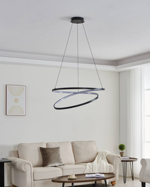 EGLO hanglamp Ruotale - led - ø 70 cm - zwart - vtwonen shop