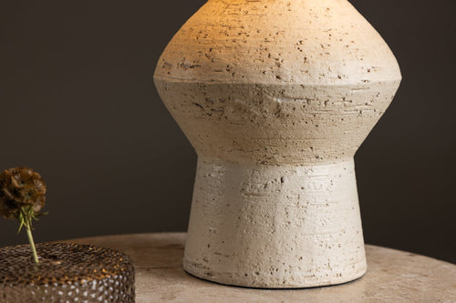 Rebellenclub Tafellamp Solea - beige - Ø 18 cm