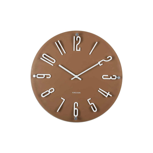 Karlsson wandklok Esencia Elevated - bruin - Ø40cm