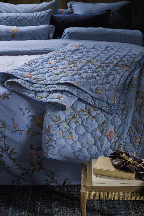 Pip Studio  Bustani Quilt - 150 x 200 cm - Blauw - vtwonen shop