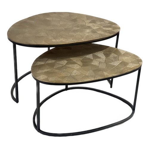 Starfurn  salontafel Ziva - goud - 90x90x23cm - vtwonen shop