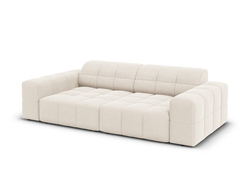 Cosmopolitan Design Bank Chicago 3-zits, flueel lichtbeige - 102x212x78cm