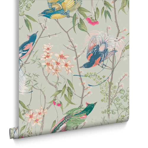 Graham & Brown vliesbehang Clavering Birds Morning Sage - vtwonen shop