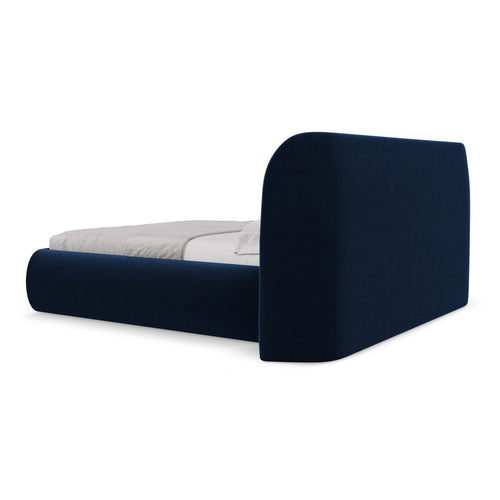 LaMiaSofa Bed met opbergruimte Trieste - velours - koningsblauw - 190x215x110