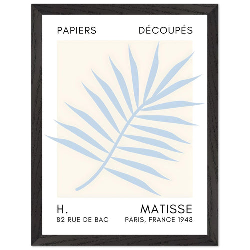 Artfulprints Poster met Lijst Matisse – Floral reef light blue   - 30x40 cm - Blauw