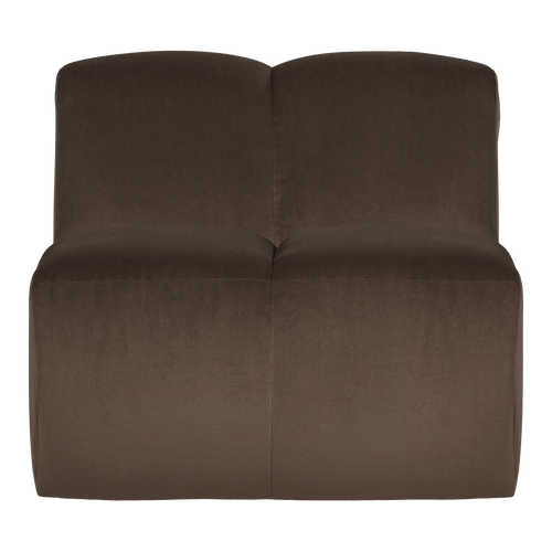 WOOOD 1-zits bank Mojo - Velvet - Bruin - 74x84x97