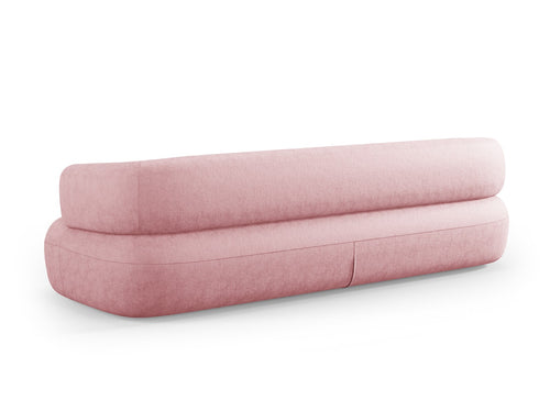 Micadoni Bank Jenny 4-zits, chenille, roze - 90x226x73cm