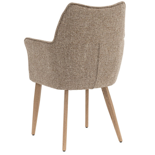 DÉJA Living Eetkamerstoel Zayn - Taupe/Naturel - Zithoogte 47cm - Set van 2 - vtwonen shop