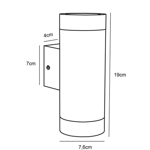 Nordlux Tin Wandlamp Buiten - Ø7,6cm - 2-lichts GU10 - IP54 - Aluminium - vtwonen shop